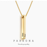 Customize 3D Bar Necklace